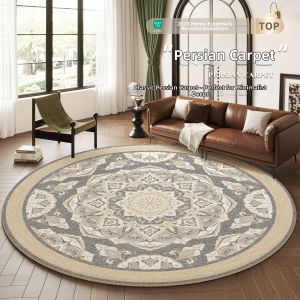 xy | Persian Style Retro Easy-to-clean Thick Round Rug