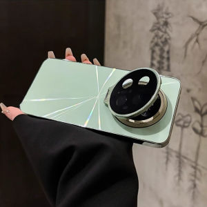 High Aesthetic Metal Flip Cover Stand Compatible with Mate70 pro Huawei Phone Case New Model Mate70 pro plus Anti-slip Strip Full Cover Silicone Anti-fall Shell