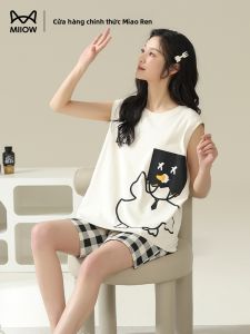 Bộ đồ ngủ nữ MiiOW vải cotton mỏng thoáng khí thoải mái