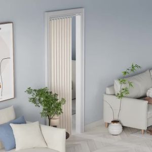 Elegant Foldable Door Curtain Punch-Free Magnetic Hooks Included Quick Install Home Decor Privacy Partition Fashionable