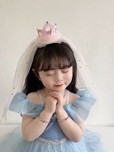 Bando Anak Perempuan Motif Mahkota Crystal Slayer Star
