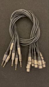 สายสัญญาณเสียง XLR Female(เมีย) To ปลั๊กแจ็คโฟน Male(ผู้) Mic Cable ยาว 1 เมตร (แพ็ค8เส้น) Top_skyShop