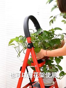 Ladder Aluminium Foldable Step Ladder Aluminium Heavy Duty Ladder Full Carbon Steel Heavy Duty Telescopic Household Ladder