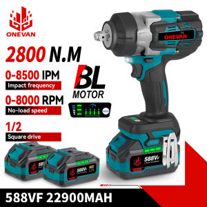 ONEVAN 2800N.M Brushless Electric Impact Wrench 5 Speeds Cordless Wrench Screwdriver Car Repair Power Tool For Makita 18V Battery