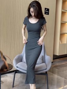 Slim Fitting Gray Dress 2026 New Summer Version
