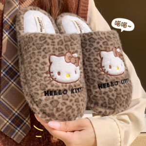 Dép Bông Kitty Cat Dễ Thương Cho Nữ Dép Bông Trong Nhà Chống Trượt Dép Bông Mùa Thu Đông Cho Bé Gái Dép Bông Đế Bằng