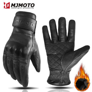 Găng Tay Đi Xe Máy Mùa Đông Phong Cách Retro Lót Lông Cừu Giữ Ấm Hỗ Trợ Màn Hình Cảm Ứng Chống Ngã Bảo Vệ Khi Lái Xe Địa Hình Dành Cho Nam Và Nữ