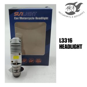 Sunlight L3316 Headlight All White for Motorcycle - All-White Design for Enhanced Visibility and Style