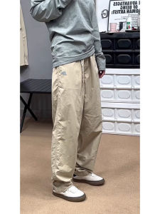 กางเกงวอร์เตอร์ฟรีสไตล์ลำลองชาย ทรงหลวม ทรงตรง ฤดูร้อน 2024 กางเกงปีนเขาผ้าไนลอนแห้งเร็ว กางเกงทหารปืนเล็ก กางเกงขายาวลำลองสำหรับกลางแจ้ง