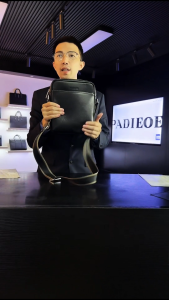 PADIEOE Top layer cowhide business trend crossbody bag genuine leather fashionable and versatile single shoulder bag casual bag simple mens bag high quality