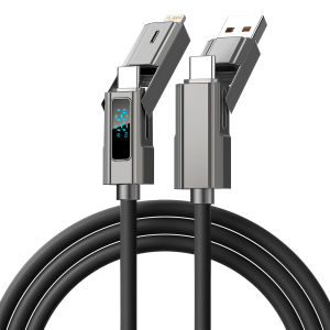 4 In 1 Fast Charging Cable Multi Port USB Type C Data Cable For iPhone Xiaomi Samsung Xiaomi Redmi Oppo Universal Charger Cord