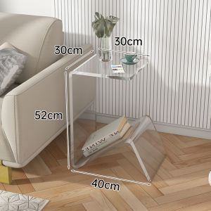 Modern Minimalist Acrylic Side Table Transparent Living Room Sofa Corner Table Creative Window Seat Home Furniture Design