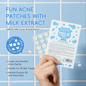 LAIKOU | LAIKOU Milk Cover Pimple Patch 24 Patches Gentle Formula Absorbs Impurities No Dryness Hydrocolloid Acne Patches