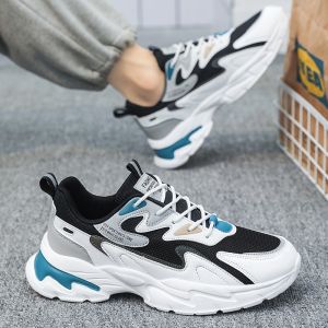 Mens Running Shoes Spring 2024 New Style Lightweight Shock Absorption Breathable Sports Casual Shoes for Junior High School Students And Teenagers