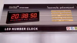 Jam dinding Meja LED digital Hotai HT-4819SM HT 4819SM HT4819SM RED Besar
