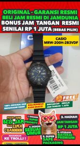 CASIO ORIGINAL - CASIO MRW-200H-2B3VDF - Men LA - Resin - Jamdunia / Jam dunia JD18ST # Jam Tangan Pria Cowok Anti Air Watch DIGITAL ANALOG + CASIO MRW-200H-2B3 MRW 200H 2B3 MRW-200H 200 H MRW200 MRW200H MRW-200 $ WR1 STR BS7