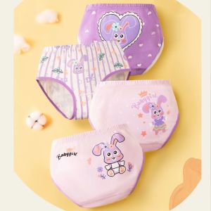 กางเกงในผ้าฝ้ายเด็กผู้หญิงแพค 4 ชิ้น ผ้านุ่มใส่สบาย ลายการ์ตูนน่ารักๆ