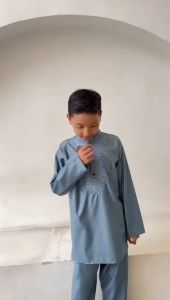 Setelan Baju Koko Lengan Panjang Anak  Laki Laki Katun Toyobo