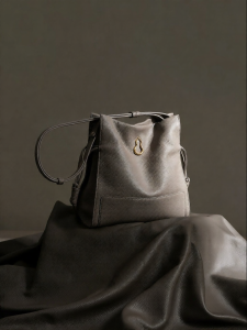 bampo | Genuine Leather Crossbody Bag 2024 New Soft Barrel Bag