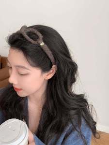 Fashionable Eyeglass Frame Hairband Womens Outdoor High Forehead Anti-slip Headband New 2026 Velvet Hair Accessories