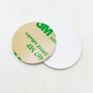5pcs Blank NFC Coin Cards | 13.56MHz 144 Bytes | 30mm PVC Stickers | White Round Tags for Smartphone NFC Use