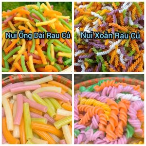 Combo 2kg Gồm: 1kg Nui Ống Dài + 1kg Nui Xoắn Rau Củ - Mai Ngọc Food Sản Phẩm Tốt