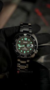 Jam Tangan Pria Seiko Prospex SRPK43K1 The Black Series A Concept of "night vision" Black Dial Black Stainless Steel Band