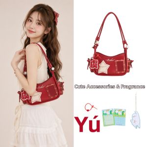 The Junco | Fan Gift Support Shoulder Bag Small Pomegranate Red