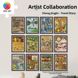 3D-JP | Chinese Style Art Plastic Relaxing Puzzle 1200 Pieces