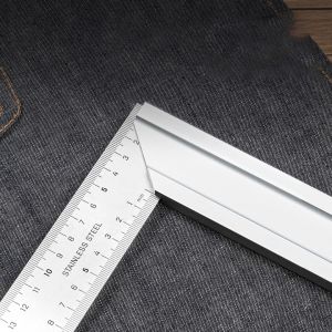 Deli Steel Angle Ruler/Penggaris Siku Tukang 30 cm Stainless Steel DL4036 /Alat Perkakas