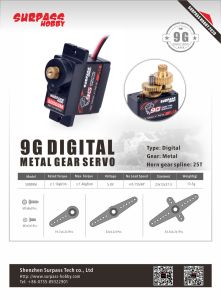 2g 3.7g 4.3g 6g 17g 25g Micro Digital Servo Metal Plastic Gear High Speed Steering For RC Drone Airplane Car Robot DIY Parts