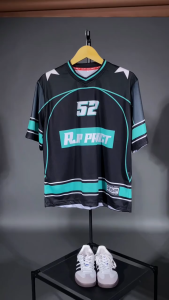 KHF | Jersey Vintage Number 52 Wanita Laki-Laki Cewek Futsal Bahan Dryfit Brazil Milano Full Printing Oversize Casual Rugby Retro Streetwear Hockey Retro NFL Bola Olahraga Boxyfit Pakaian