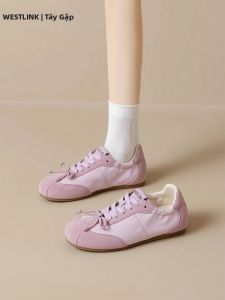 Giày Đào Tạo Tăng Chiều Cao Phong Cách Ballet Da Nữ