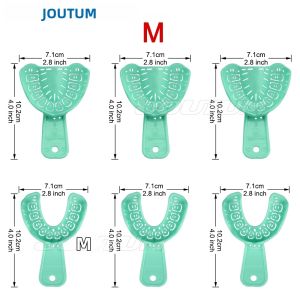 6 Cái/bộ Bộ Khay Lấy Dấu Răng Kích Thước S/M/L Nhựa Dễ Gấp Có Thể Tháo Rời Một Phần Khay Khuôn Dùng Cho Cấy Ghép Răng Toàn Bộ Miệng