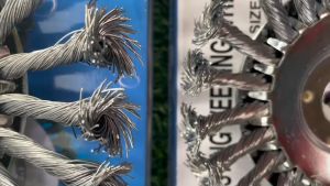 จานแปรงลวดขัดผิว จานขัดผิว แปรงลวดขัดผิว มีขนาด6นิ้วและ8นิ้ว