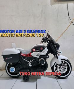 Mainan Anak Motor Aki Jumbo 12V Exotic EMT 2229 2 Gearbox Harley Davidson