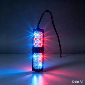 Blue Red 12 Led Strobe Light Vibrant Emergency Super Bright Flashing Lights High Visibility Eye-Catching for Display Decoration for Cars and Trucks