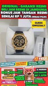 GUESS ORIGINAL - GUESS GW0256L1 - WOMEN NG - Hitam - Resin - Diameter 39 CM. Water Resist 50 Meter Jamdunia / Jam dunia JD18 GUESS GW 0256 L1 GUESS GW0256 JAM GUESS 0256 DEL01 # Jam Tangan Wanita Jam Tangan Cewek Jam Wanita Jam Anti Air