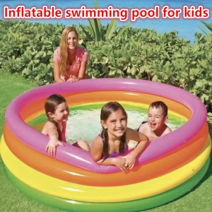 Inflatable Round Swimming Pool 114m/147m/1.68 m /4-Ring Inflatable Outdoor for Kids good quality Child Swimming Pool COD 168*46cm With Electric pump