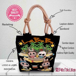 [ LIMITED EDITION ] Totebag Tali Sumbu Labubu Macaron Pop Monster Tas Viral