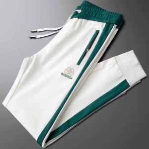 Spring Autumn Mens Loose Fit Casual Sports Pants with Pockets Zipper Versatile Long Trousers for Daily Wear Youth Fashion