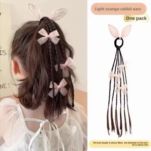 Karet Wig Rambut Palsu Kepang Pita Anak Dewasa