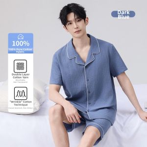 MiiOW | Summer New Pure Cotton Mens Sleepwear