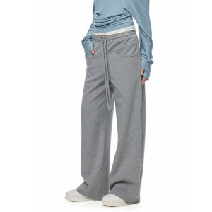 Turn Signal | Straight Leg Knitted Casual Loose Sweatpants Women