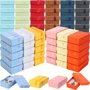 Wholesale 24pcs Assorted Colors Jewelry Sets Display Box Necklace Earrings Ring Box 5*8*2.5cm Packaging Gift Box mixed