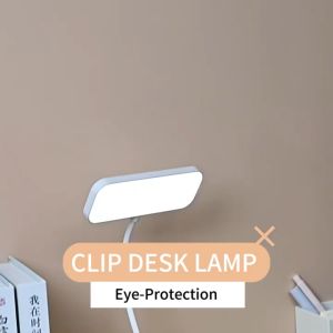 Led Desk Lamp Rechargeable Study Lamp Usb Table Light For Bedroom Portable Dim Clip Lights