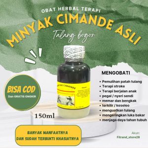 minyak cimande (150ml) untuk patah tulang 100% asli cimande