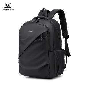 LouisWill Men Laptop Backpack Waterproof Leisure Travel Business Bag Multi Functional Large Capacity Student Computer Backpack Casual School Shoulder Bag