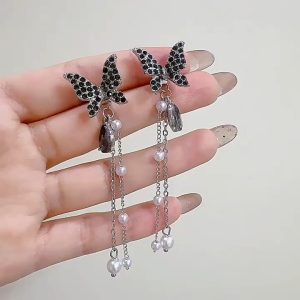 Anting Tusuk Bunga Mutiara Kupu Rumbai Bunga Tulip Anting Stud Fashion Elegan Dan Cantik