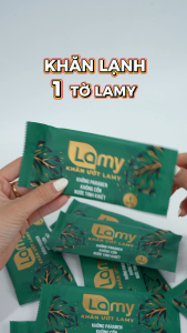Thùng 300 cái khăn lạnh cao cấp Lamy 1 tờ Hương Tự Nhiên tiện lời không cồn không paraben